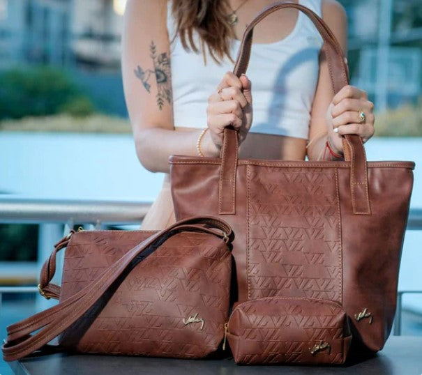 Kit de 3 Carteras de cuero Velez Milano - Lanzamiento Exclusivo con 50% de Descuento